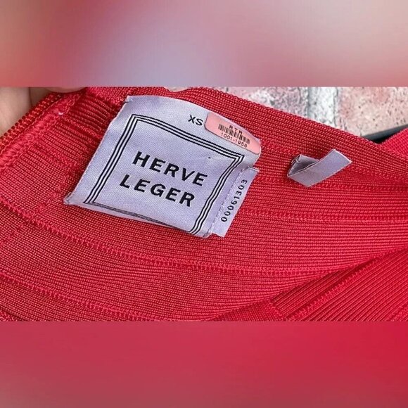 Hervé Léger Coral Bodycon Dress size XS - Picture 11 of 16